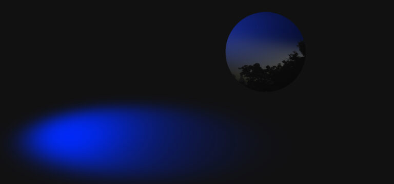 Blue light and round window